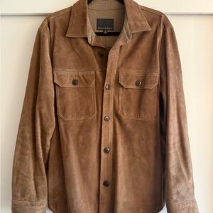 Banana Republic Brown Lightweight Suede Shirt Jacket